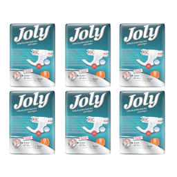 پوشینه چسبی بزرگسال جولی (Jolly) کد 01 سایز بزرگ مجموعه 6 عددی