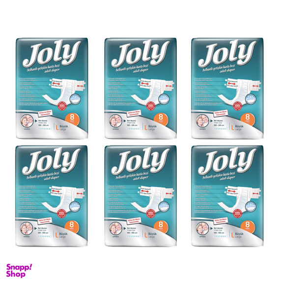 پوشینه چسبی بزرگسال جولی (Jolly) کد 01 سایز بزرگ مجموعه 6 عددی