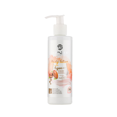 لوسیون نرم کننده و خوش بو کننده بدن تاپ شاپ حاوی (Top Shop) حاوی Argan oil حجم 250 میلی لیتر طرح جدید