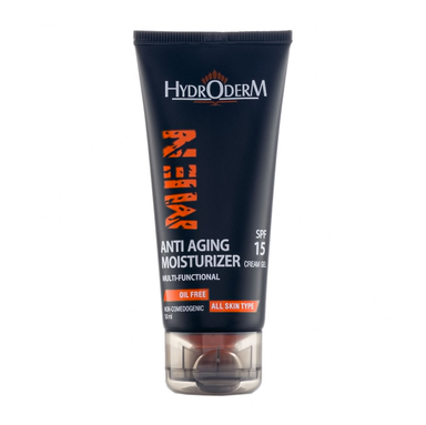 کرم ژل مرطوب کننده و ضدچروک SPF15 مردانه هیدرودرم (Hydroderm) حجم 50 میلی لیتر