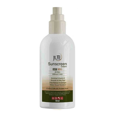 ضد آفتاب بی رنگ SPF50 ژوت (Jute) مناسب انوع پوست حجم 100 میلی لیتر