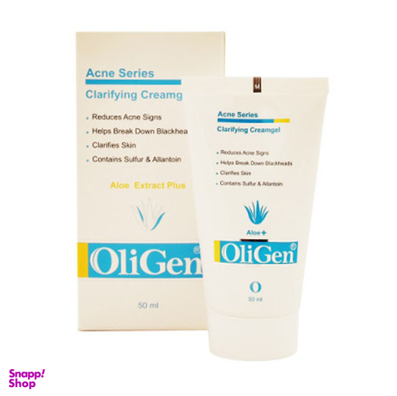 کرم ژل شفاف کننده الی ژن (Oligen) مدل آکنوپور حجم 50 میلی لیتر