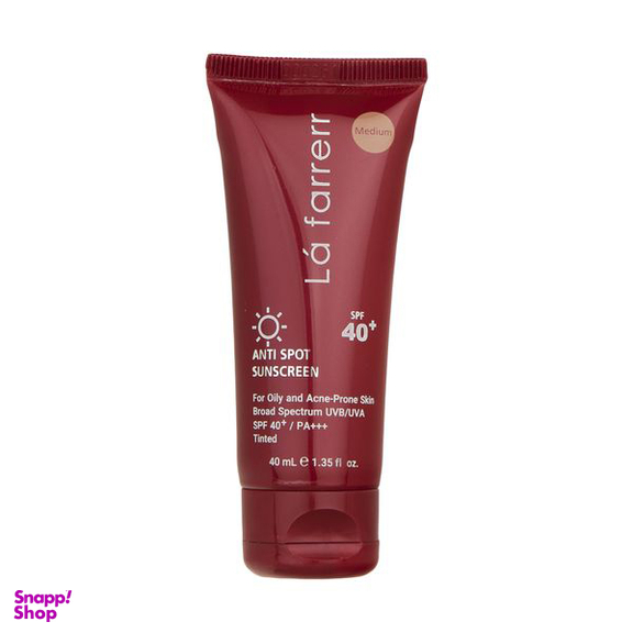 کرم ضدآفتاب و ضدلک رنگی لافارر مدل SPF40-Medium مناسب پوست های چرب و مستعد آکنه حجم 40 میلی لیتر