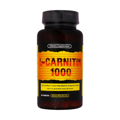 قرص مکمل ال کارنیتین 1000 (L-CARNTIN 1000) داروسازی دانا بسته 50 عددی