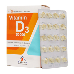 قرص ویتامین دی 3 50000 (VITAMIN D3 50000) مینو بسته 100 عددی