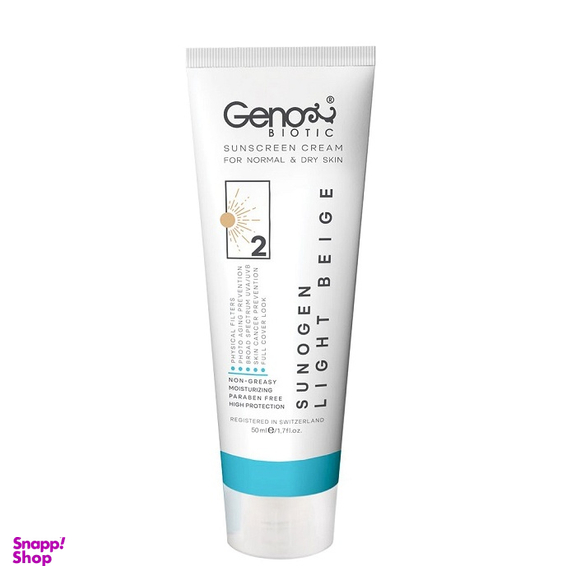 کرم ضد آفتاب ژنوبایوتیک با SPF50 شماره 2