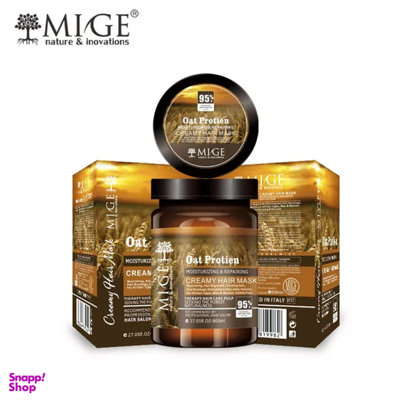 ماسک پروتئینه مو میگه مدل Mige Oat Protein حجم 800 میلی لیتر