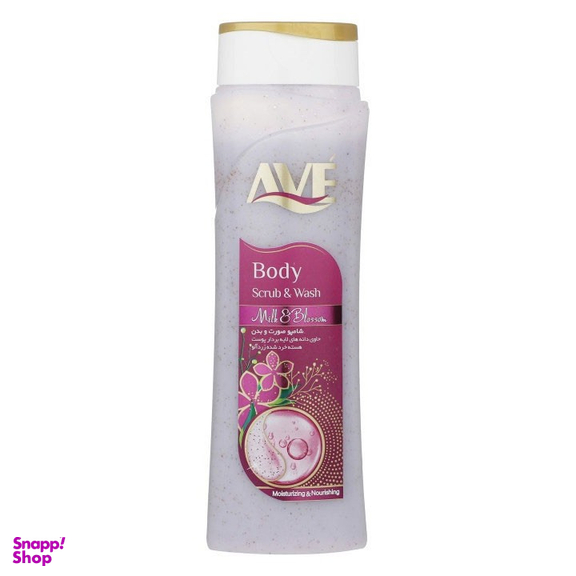 شامپو صورت و بدن اوه (AVE) مدل Milk And Blossom حجم 380 میلی لیتر