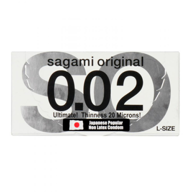 کاندوم پلی اورتان ساگامی (Sagami) فوق العاده نازک Original 0.02 بسته 2 عددی