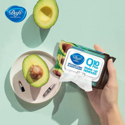 دستمال مرطوب پاک کننده آرایش دافی (Daffi) مدل Q10 طرح میوه آواکادو بسته 50 عددی