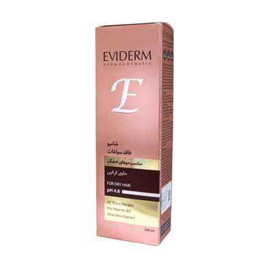 شامپو اویدرم (Eviderm ) مدل فاقد سولفات حجم 200 میلی لیتر
