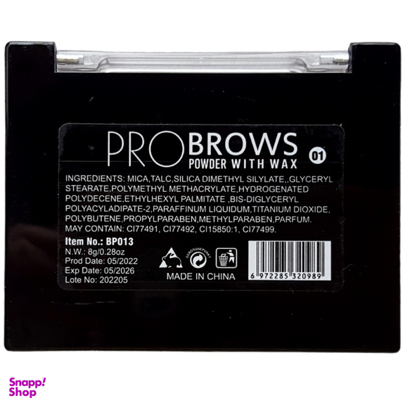پالت سایه چشم و ابرو پرو براوس (Pro Brows) مدل Powder With Wax شماره 01