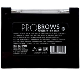 پالت سایه چشم و ابرو پرو براوس (Pro Brows) مدل Powder With Wax شماره 02