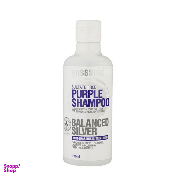 شامپو مو بدون سولفات میسوری (Misssuri) مدل Purple Shampoo حجم 320 میلی لیتر