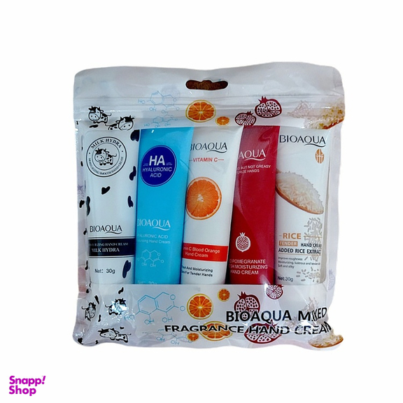 کرم مرطوب کننده بایوآکوا (BioAqua) مدل Mixed وزن 30 گرم مجموعه 5 عددی