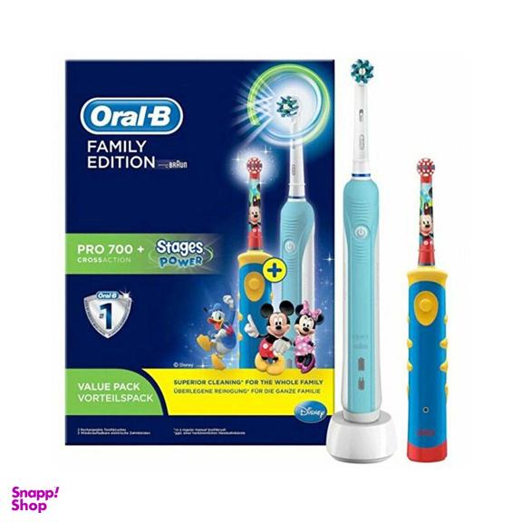 مسواک برقی اورال-بی (Oral-B) مدل (Family edition ( pro500+ stages power