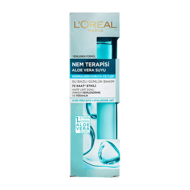 سرم آبرسان آلویه ورا لورآل (Loreal) حاوی هیالورونیک اسید برای پوست نرمال تا خشک مدل Nem Terapisi حجم 70 میلی لیتر