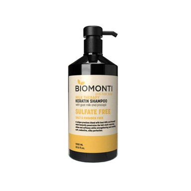 شامپو بدون سولفات ضد ریزش و کراتینه بیومونتی (Biomonti) Biomonti حاوی عصاره شیر 1000 میلی لیتر