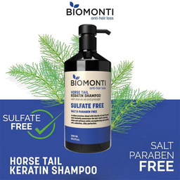 شامپو بدون سولفات ضد ریزش و کراتینه بیومونتی (Biomonti) Biomonti حاوی عصاره دم اسبی 1000 میلی لیتر