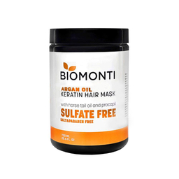 ماسک مو بدون سولفات و نمک کراتینه بیومونتی (Biomonti) Biomonti حاوی روغن آرگان 750 میلی لیتر