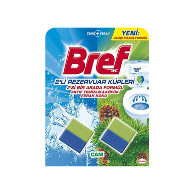 قرص ضدعفونی کننده فلاش تانک برف (Bref) با رایحه درخت کاج 2 عددی