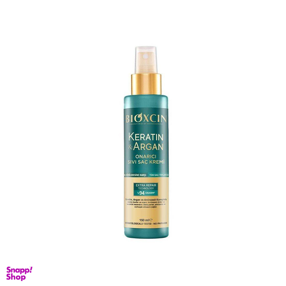 اسپری نرم کننده و ترمیم کننده مو بیوکسین (Bioxcin) حاوی کراتین و آرگان مناسب انواع مو 150 میلی لیتر