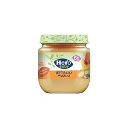 پوره میوه موز و هلو هیرو بیبی (Hero Baby) حجم 125 گرم