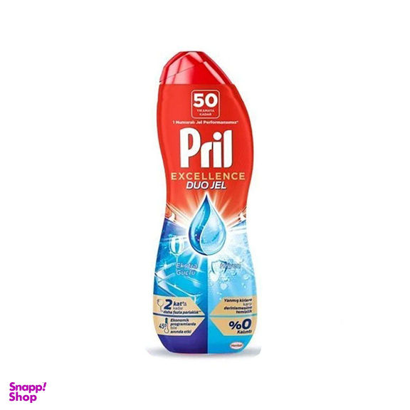 ژل ماشین ظرفشویی دوفاز پریل (Pril) مدل Excellence DUO JEL حجم 900 میلی لیتر