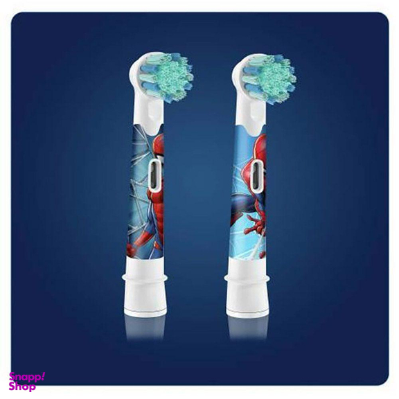 سری یدک مسواک برقی کودک اورال-بی (Oral-B) مدل Spider-Man بسته 2 عددی