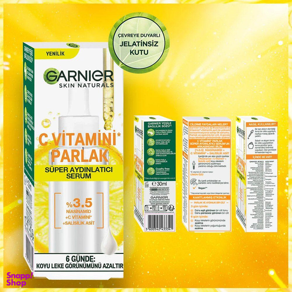 سرم ویتامین C روشن کننده گارنیر (Garnier) مناسب انواع پوست 30 میلی لیتر