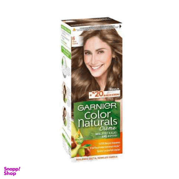 کیت رنگ مو گارنیر (Garnier) شماره 6 پایه رنگ کاراملی تیره