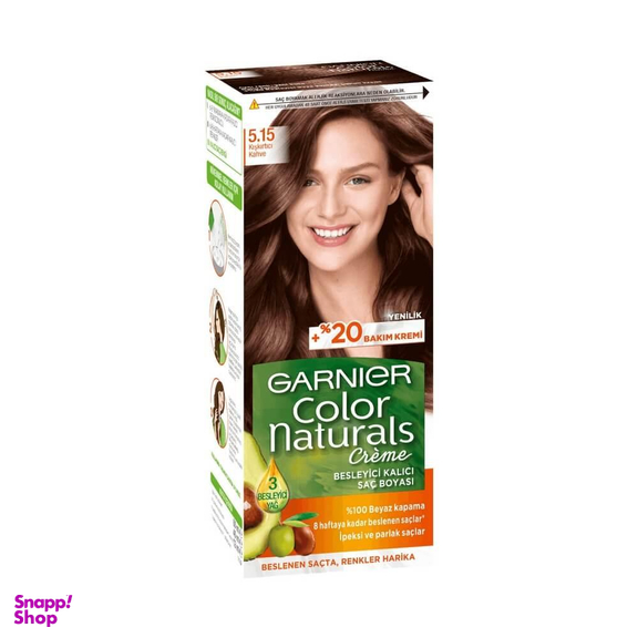کیت رنگ مو گارنیر (Garnier) شماره 5.15 پایه رنگ قهوه ای