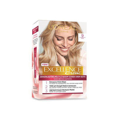 کیت رنگ مو لورآل (Loreal) سری EXCELLENCE شماره 9 بلوند روشن