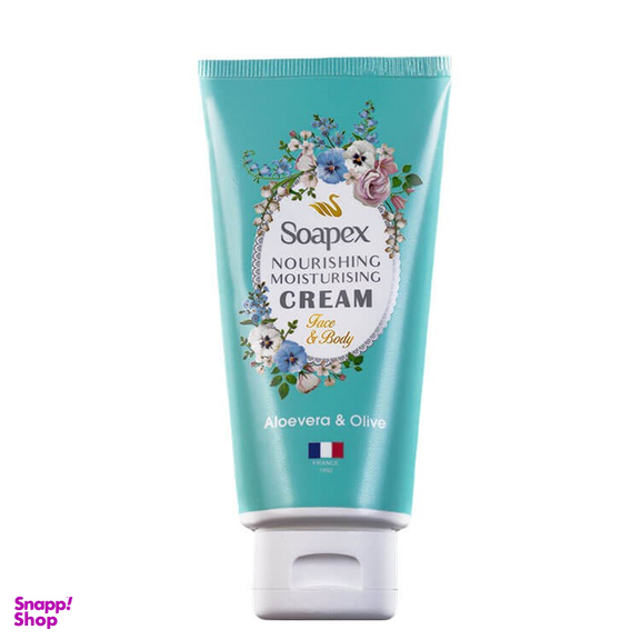 کرم آبرسان سوپکس (Soapex) حاوی عصاره Aloevera & Olive حجم 220 میلی لیتر