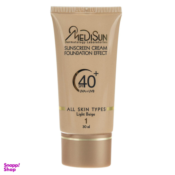 کرم پودر ضد آفتاب مدیسان (Medisun) سری All Skin مدل Foundation Effect حجم 30 میلی‌لیتر