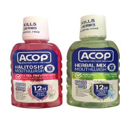 دهان‌ شویه آکوپ (Acop) مدل Halitosis حجم 300 میلی‌ لیتر و دهان‌ شویه آکوپ مدل Herbal Mix حجم 300 میلی‌ لیتر