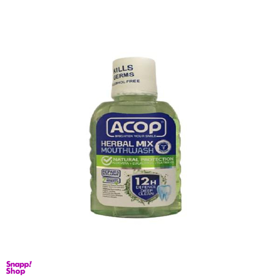 دهان شویه آکوپ (Acop) مدل Herbal Mix حجم 300 میلی‌ لیتر