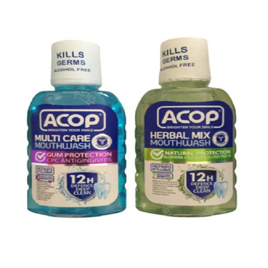 دهان‌ شویه آکوپ (Acop) مدل Multi Care حجم 300 میلی و دهان‌ شویه آکوپ مدل Herbal Mix حجم 300 میلی‌ لیتر