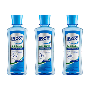 دهان شویه ایروکس (Irox) کد 0432001 حجم 250 میلی‌لیتر مجموعه 3 عددی