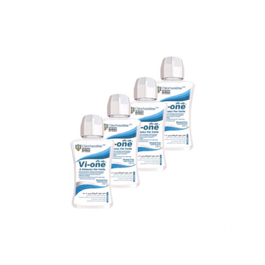 دهان شویه وی وان (Vi-One) مدل Chlorhexidine حجم 330 میلی‌ لیتر مجموعه 4 عددی