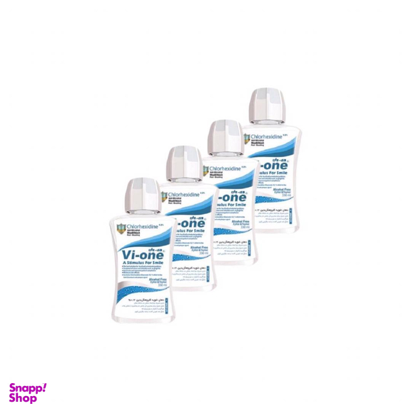 دهان شویه وی وان (Vi-One) مدل Chlorhexidine حجم 330 میلی‌ لیتر مجموعه 4 عددی