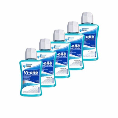 دهان شویه وی وان (Vi-One) مدل Cool Mint حجم 330 میلی‌ لیتر مجموعه 5 عددی