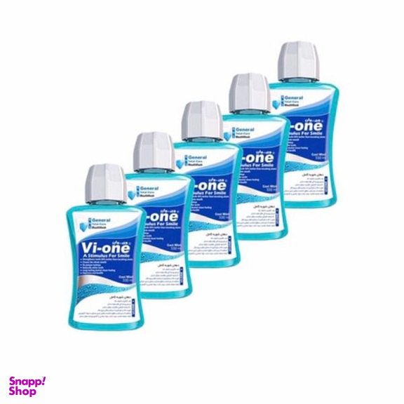 دهان شویه وی وان (Vi-One) مدل Cool Mint حجم 330 میلی‌ لیتر مجموعه 5 عددی