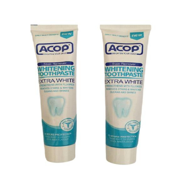 خمیر دندان آکوپ (Acop) مدل Whitening حجم 90 میلی‌ لیتر مجموعه 2 عددی