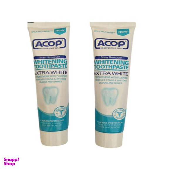 خمیر دندان آکوپ (Acop) مدل Whitening حجم 90 میلی‌ لیتر مجموعه 2 عددی
