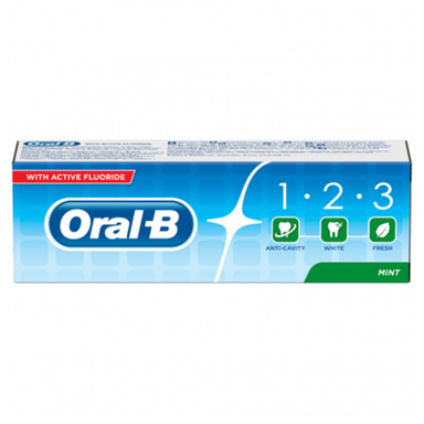 خمیر دندان اورال بی (Oral B) مدل 1.2.3 حجم 100 میلی‌ لیتر