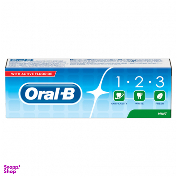 خمیر دندان اورال بی (Oral B) مدل 1.2.3 حجم 100 میلی‌ لیتر