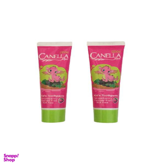خمیر دندان کنلامکس (Canella Max) مدل توت فرنگی حجم 60 میلی‌لیتر مجمو عه 2 عددی