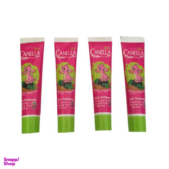 خمیر دندان کنلامکس (Canella Max) مدل توت فرنگی حجم 60 میلی‌لیتر مجموعه 4 عددی