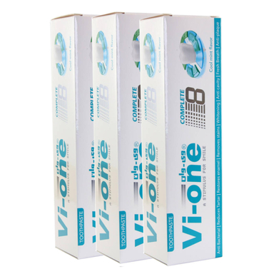 خمیر دندان وی وان (Vi-One) مدل Complete 8 وزن 80 میلی مجموعه 3 عددی